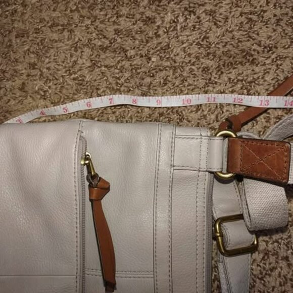 Slate gray fossil shoulder tote Crossbody Weekend Neutral Everyday Fashion Purse - Picture 13 of 14